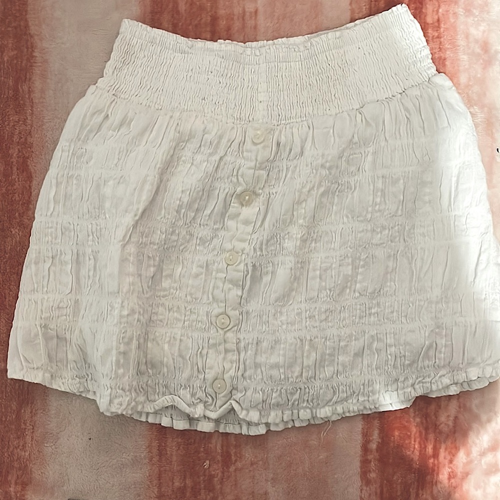 White picnic mini skirt